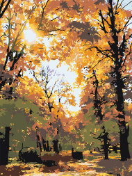 Raqamlar bo&#039;yicha rasm &quot;Oltin kuz&quot;