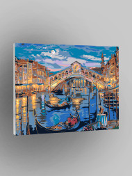 Raqamlar bo&#039;yicha rasm &quot;Qirg&#039;oq bo&#039;yidagi kecha&quot;