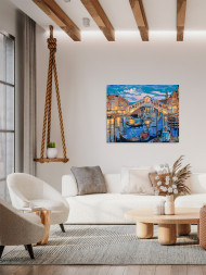 Raqamlar bo&#039;yicha rasm &quot;Qirg&#039;oq bo&#039;yidagi kecha&quot;