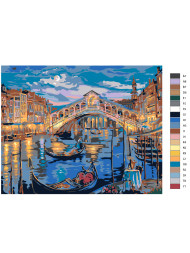 Raqamlar bo&#039;yicha rasm &quot;Qirg&#039;oq bo&#039;yidagi kecha&quot;