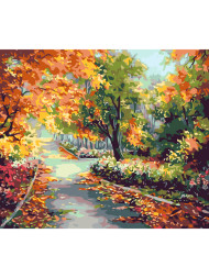 Картина по номерам &amp;quot;Осень в аллее&amp;quot;