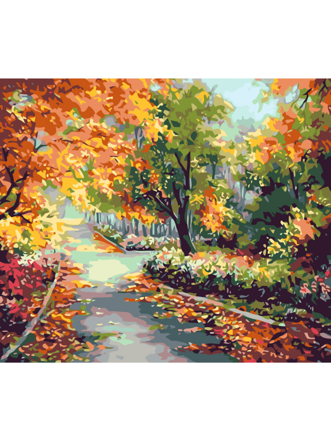 Raqamlar bo&amp;#039;yicha rasm &amp;quot;Xiyobonda kuz&amp;quot;