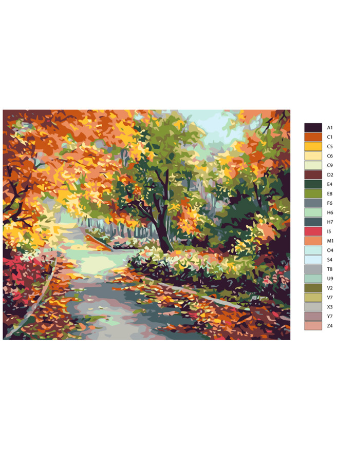 Raqamlar bo&amp;#039;yicha rasm &amp;quot;Xiyobonda kuz&amp;quot;