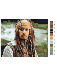 Raqamlar bo'yicha rasm "Jack Sparrow"