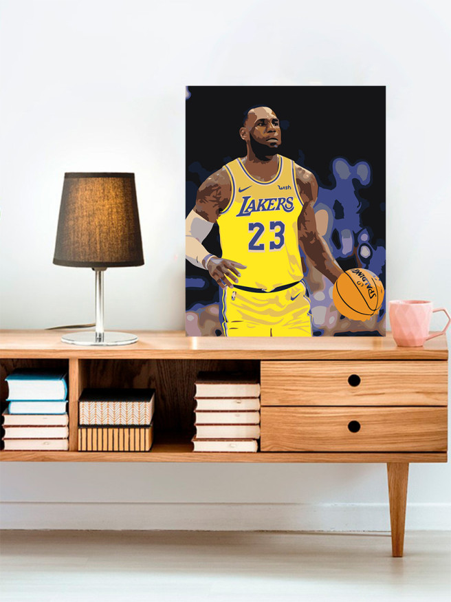 Картина по номерам &amp;quot;Баскетболист Джеймс Леброн&amp;quot;