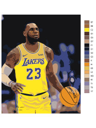 Картина по номерам &amp;quot;Баскетболист Джеймс Леброн&amp;quot;