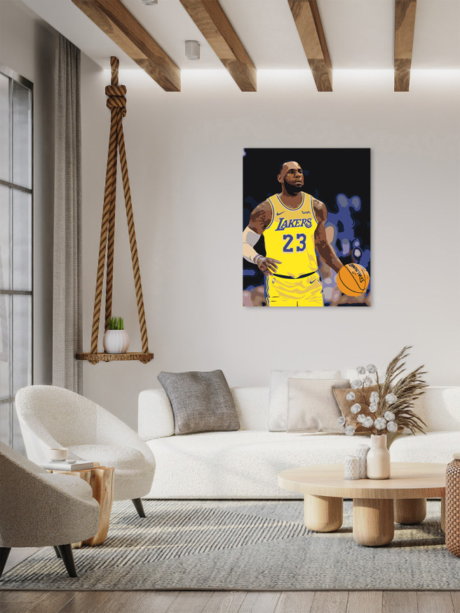 Картина по номерам &amp;quot;Баскетболист Джеймс Леброн&amp;quot;