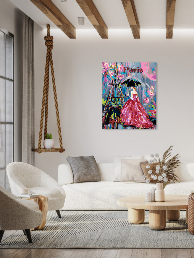 Картина по номерам &amp;quot;Девушка в городе&amp;quot;