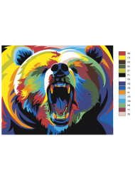 Raqamlar bo'yicha rasm "Ayiq"