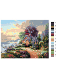 Raqamlar bo&#039;yicha rasm &quot;O&#039;rmondagi uy&quot;