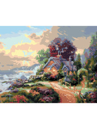 Raqamlar bo&#039;yicha rasm &quot;O&#039;rmondagi uy&quot;