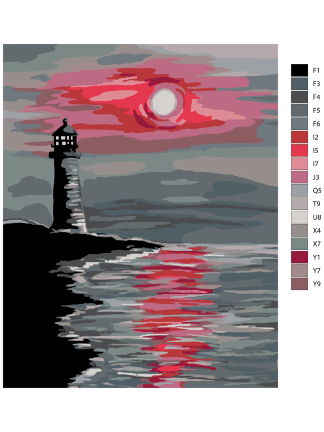Raqamlar bo&amp;#039;yicha rasm &amp;quot;Qizil oy&amp;quot;