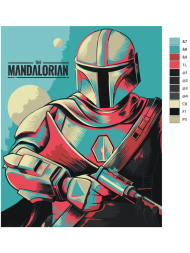 Fluorescent raqamlar bo&#039;yicha rasm &quot;Mandaloriyalik&quot;