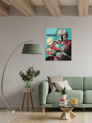 Fluorescent raqamlar bo&#039;yicha rasm &quot;Mandaloriyalik&quot;