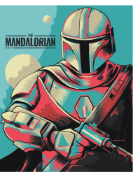 Fluorescent raqamlar bo&#039;yicha rasm &quot;Mandaloriyalik&quot;