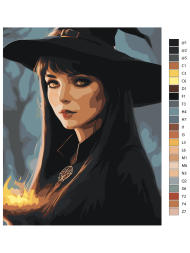 Raqamlar bo'yicha rasm "Yosh jodugar"