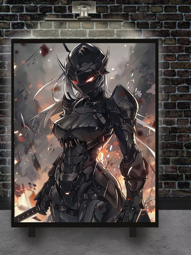 Holstga bosilgan poster &amp;quot;Zirhli qora jangchi&amp;quot;