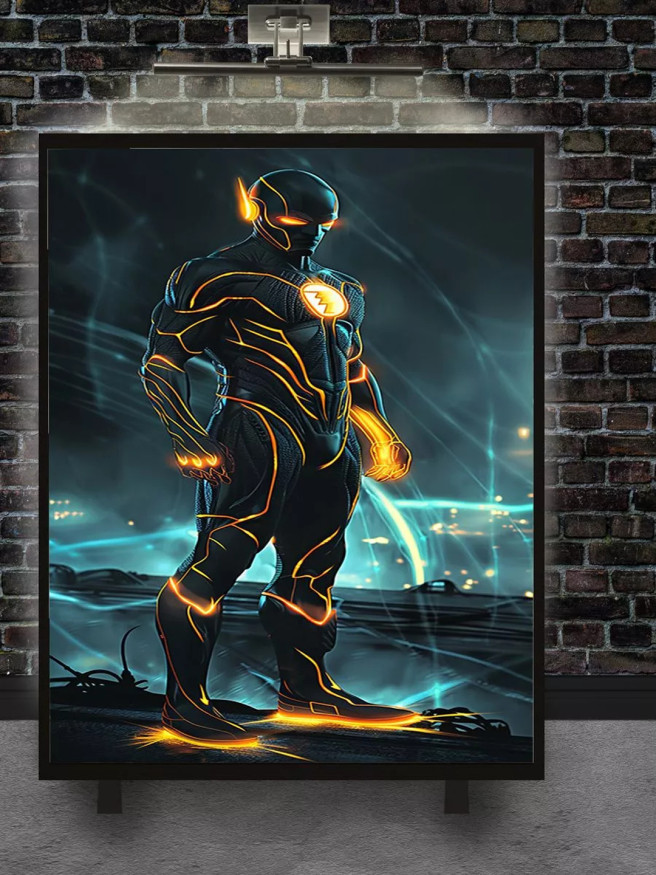 Постер на холсте &amp;quot;Неоновый супергерой&amp;quot;