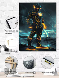 Постер на холсте &amp;quot;Неоновый супергерой&amp;quot;