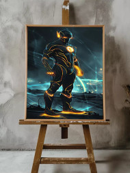 Постер на холсте &amp;quot;Неоновый супергерой&amp;quot;