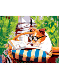 Raqamlar bo&#039;yicha rasm &quot;Kitobi bor kuchuk&quot;