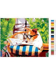 Raqamlar bo&#039;yicha rasm &quot;Kitobi bor kuchuk&quot;