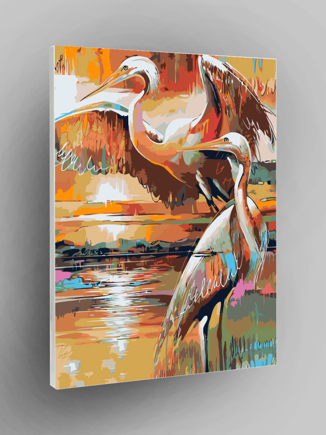 Raqamlar bo&amp;#039;yicha rasm &amp;quot;Laylaklar ko&amp;#039;chishi&amp;quot;