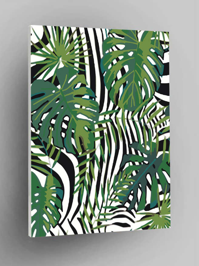 Картина по номерам &amp;quot;Зелёные цветы&amp;quot;