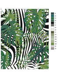 Raqamlar bo&#039;yicha rasm &quot;Yashil gullar&quot;