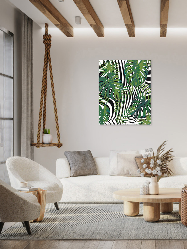 Картина по номерам &amp;quot;Зелёные цветы&amp;quot;