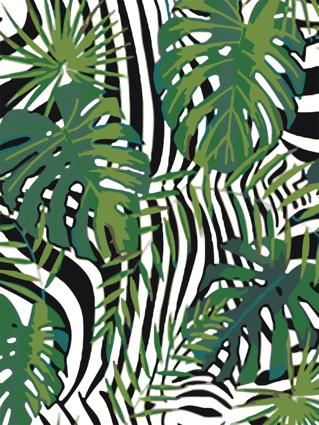 Картина по номерам &amp;quot;Зелёные цветы&amp;quot;