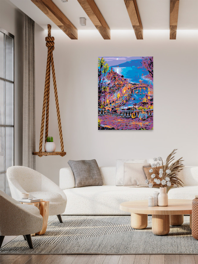 Картина по номерам &amp;quot;Город на причале&amp;quot;