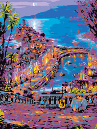 Картина по номерам &amp;quot;Город на причале&amp;quot;