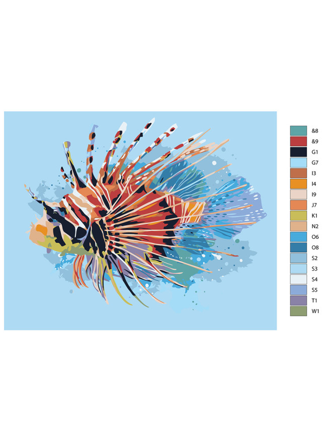 Raqamlar bo&amp;#039;yicha rasm &amp;quot;G&amp;#039;ayrioddiy baliq&amp;quot;