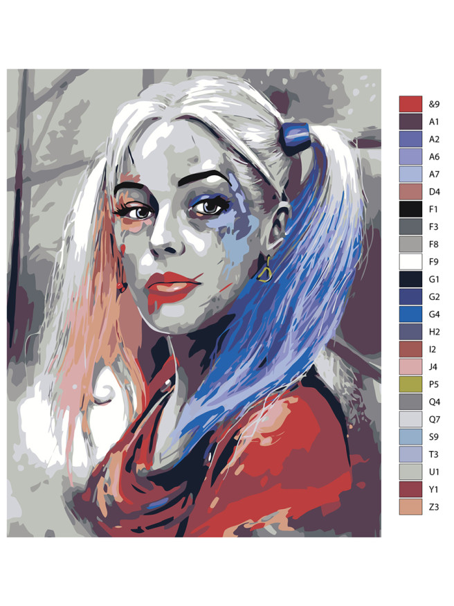 Raqamlar bo&amp;#039;yicha rasm &amp;quot;Harley Quinn&amp;quot;