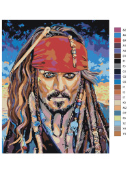 Raqamlar bo&#039;yicha rasm &quot;Kapitan Jek Chumchuq&quot;