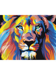 Raqamlar bo&#039;yicha rasm &quot;Rangli sher&quot;