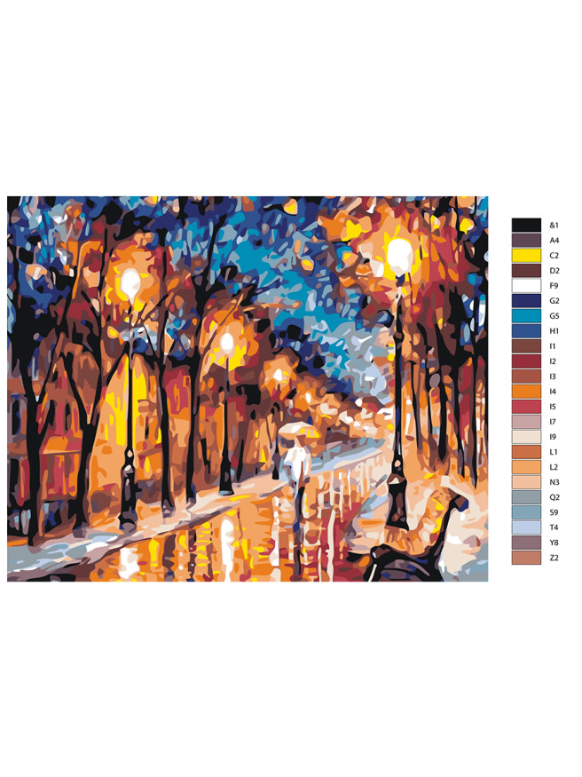 Картина по номерам &amp;quot;Городская улица&amp;quot;