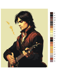 Картина по номерам "Молодой музыкант"