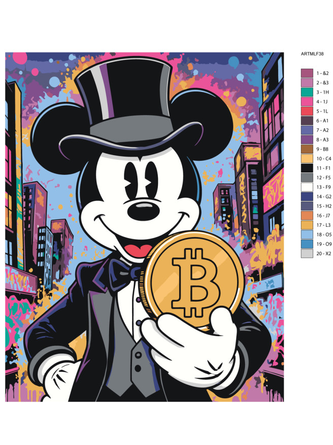 Raqamlar bo‘yicha rasm &amp;quot;Bitkoin bilan Mikki&amp;quot;