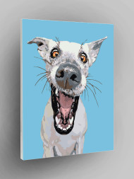 Raqamlar bo'yicha rasm "Xursand kuchuk"