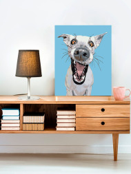 Raqamlar bo'yicha rasm "Xursand kuchuk"