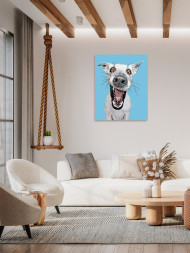 Raqamlar bo'yicha rasm "Xursand kuchuk"