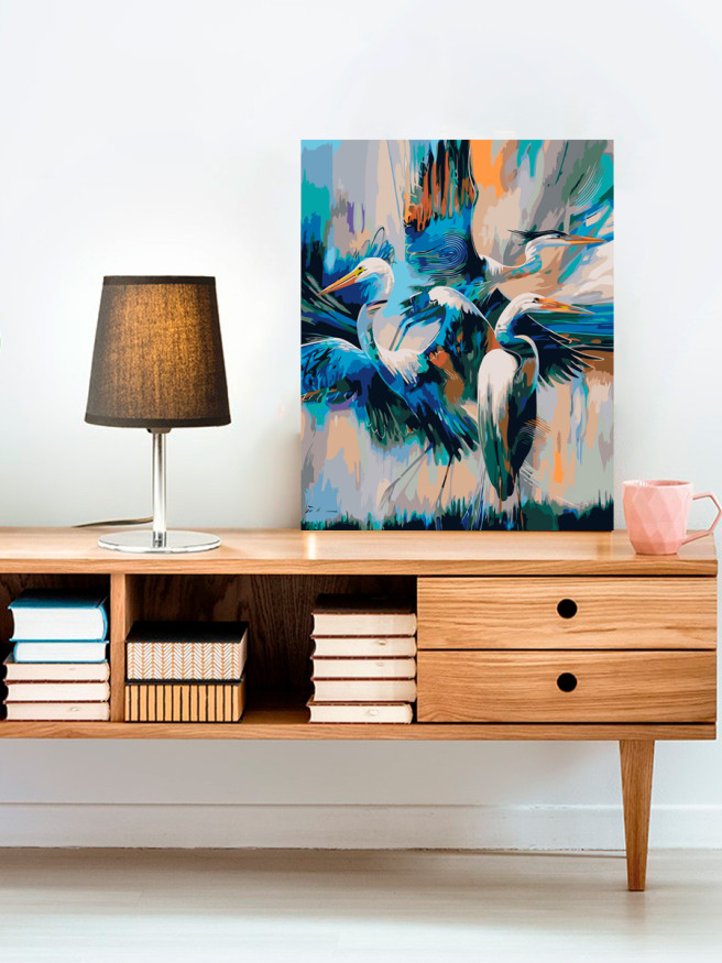 Картина по номерам &amp;quot;Семья аистов&amp;quot;