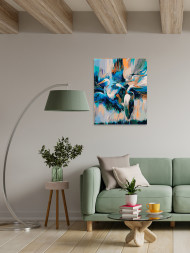 Raqamlar bo&#039;yicha rasm &quot;Laylaklar oilasi&quot;