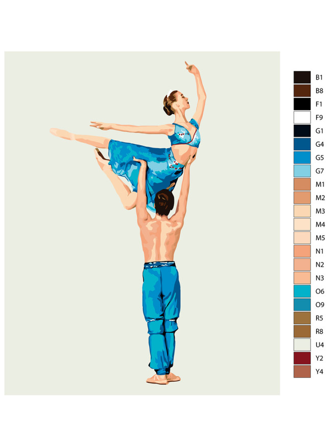 Raqamlar bo&amp;#039;yicha rasm &amp;quot;Er-xotin raqsga tushishi&amp;quot;