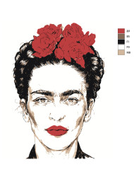 Картина по номерам &amp;quot;Девушка с цветами&amp;quot;