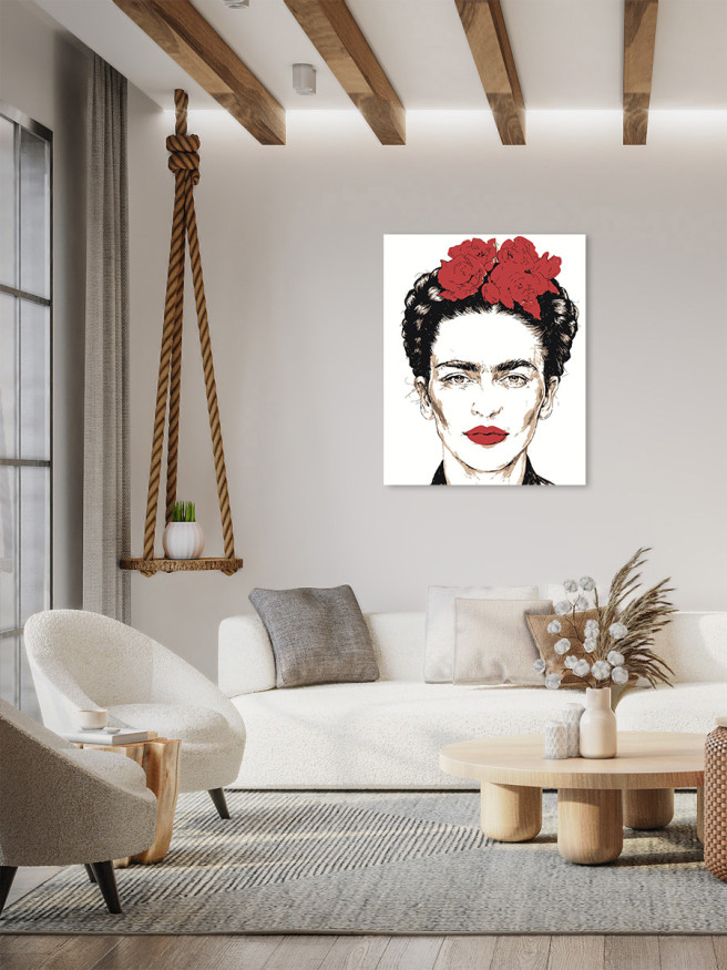 Raqamlar bo&amp;#039;yicha rasm &amp;quot;Gullar bilan qiz&amp;quot;