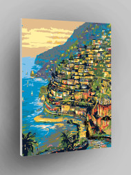 Raqamlar bo&#039;yicha rasm &quot;Oroldagi shahar&quot;