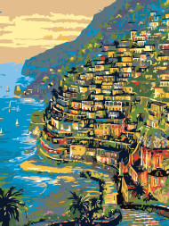 Raqamlar bo&#039;yicha rasm &quot;Oroldagi shahar&quot;